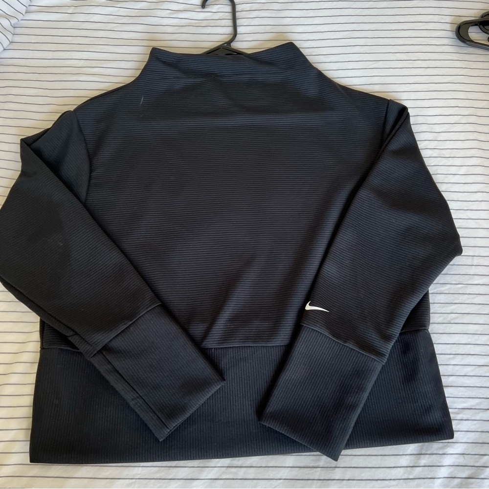 Nike Drifit mock neck sweatshirt black size medium